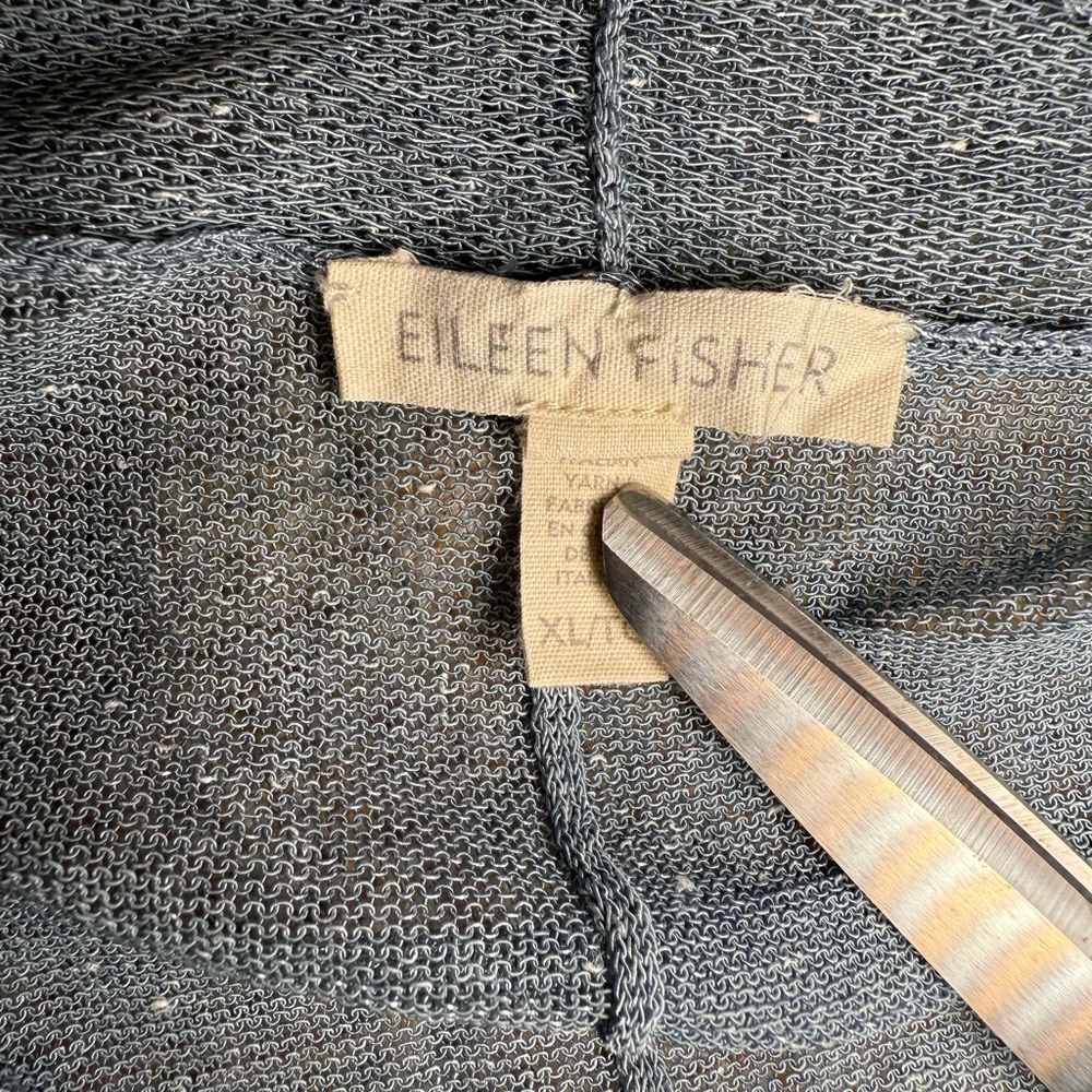 Eileen‎ Fisher Light Blue Open Front Cardigan - Picture 4 of 4